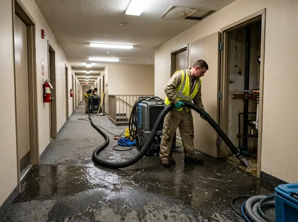 multi-unit-apartment-hallway-f-005 — frequently asked questions, Emergency Burst Pipe Water Extraction & Removal in Gibbsbor…